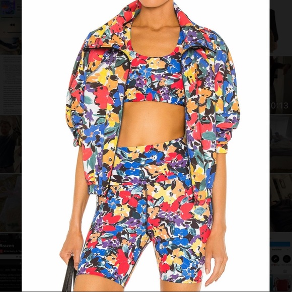 Beach Riot Jackets & Blazers - NWT Beach Riot Set Erica Jacket & Biker Shorts in Buttercup Floral